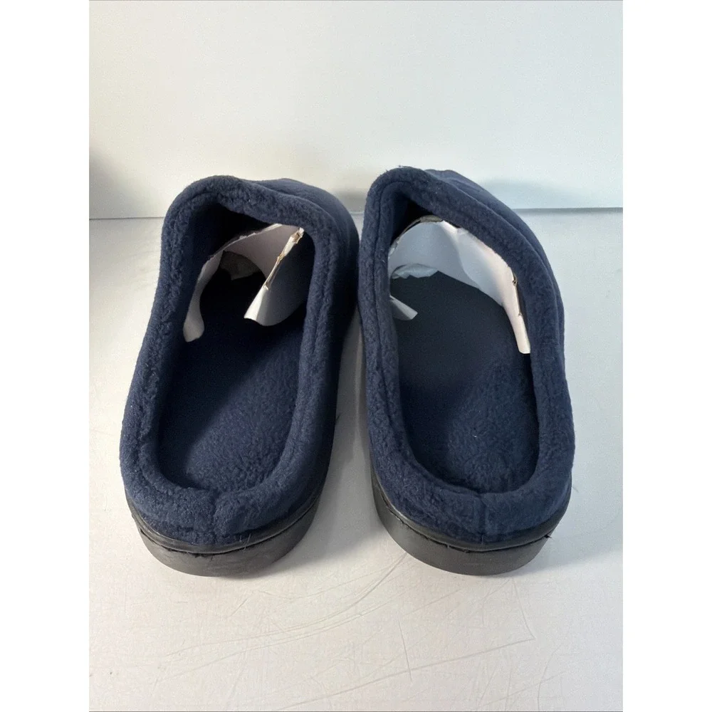 New King Size Comfortable Navy Clog Slip On Slippers Size 10W Men Soft Padding
